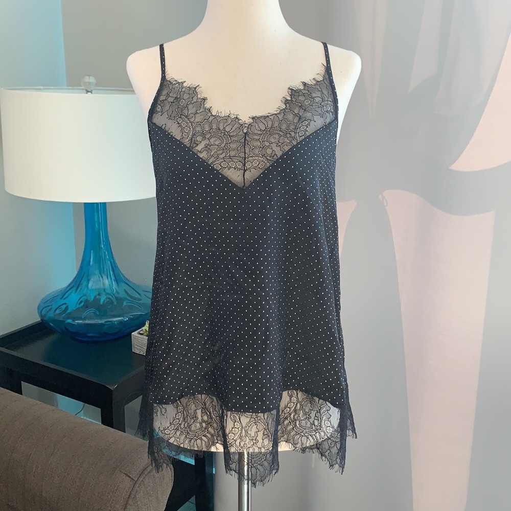 Cami NYC small studded silk camisole